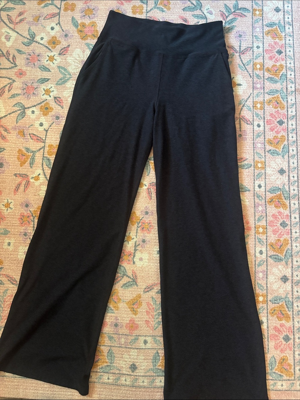 Beyond Yoga Black Wide-Leg Lounge Pants